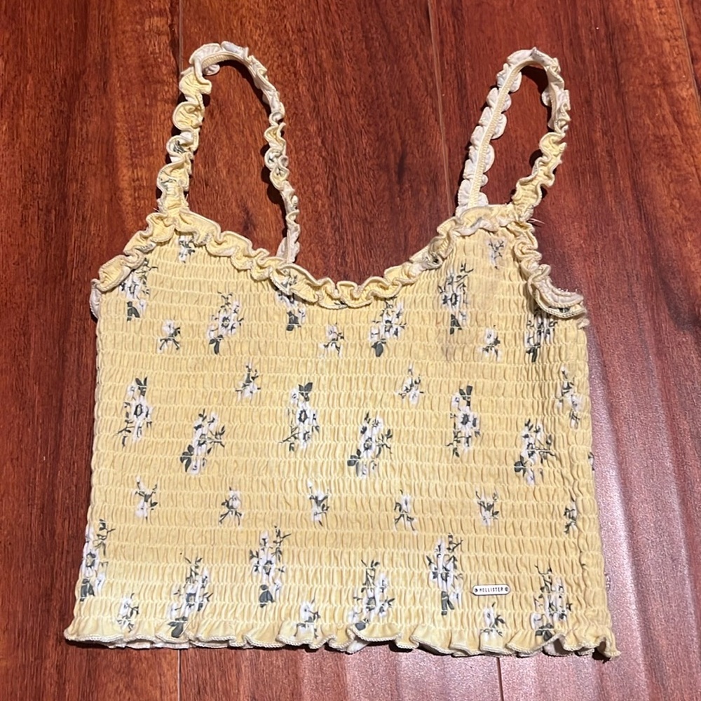 Yellow flower Tank top from Hollister